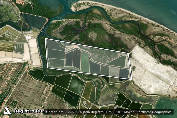 Imagem de satélite de Infração Ambiental em Icapuí - CE