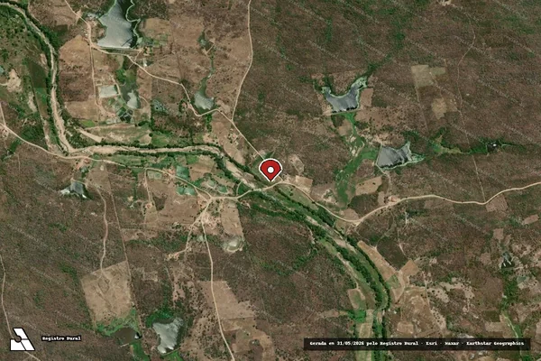 Imagem de satélite — Embargo IBAMA — Infração Ambiental - Quixadá/CE