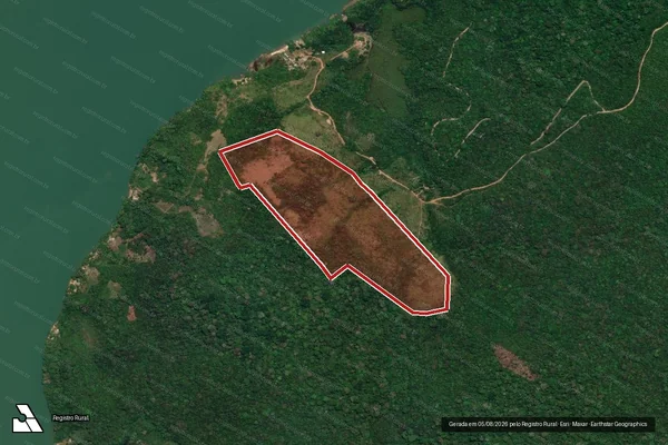 Imagem de satélite — Embargo IBAMA — Infração da Flora — Rurópolis/PA