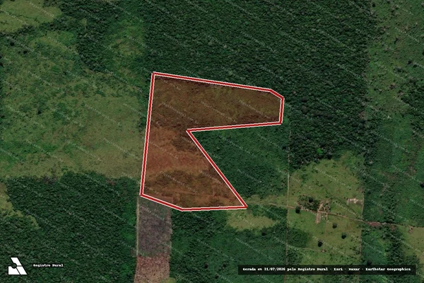 Imagem de satélite de Infração Ambiental em Humaitá - AM