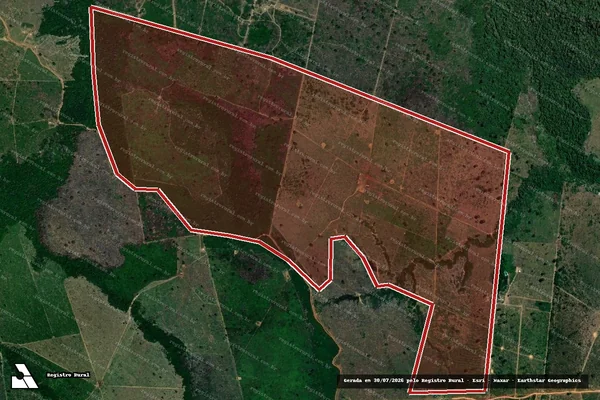 Imagem de satélite de Infração Ambiental em Lábrea - AM