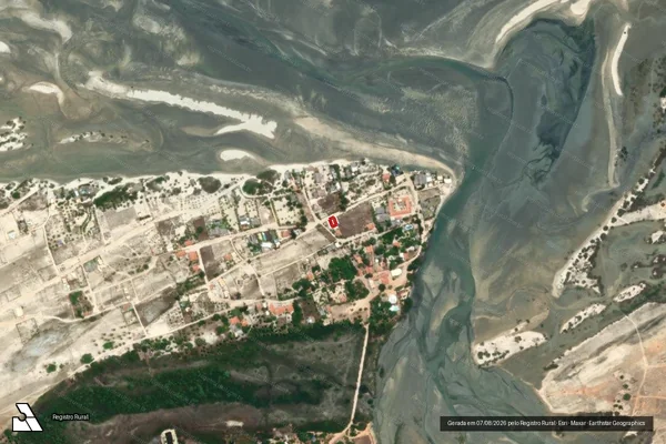 Imagem de satélite — Embargo IBAMA — Infração de Licenciamento(Não Classificada-Móvel) - Camocim/CE