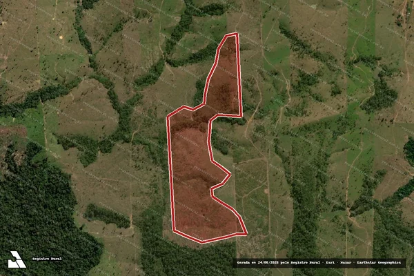 Imagem de satélite de Infração Ambiental em Buritis - RO