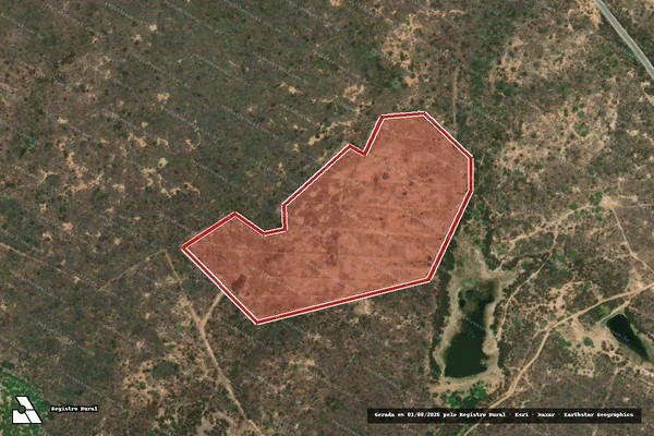 Imagem de satélite — Embargo IBAMA — Infração da Flora — Assunção/PB