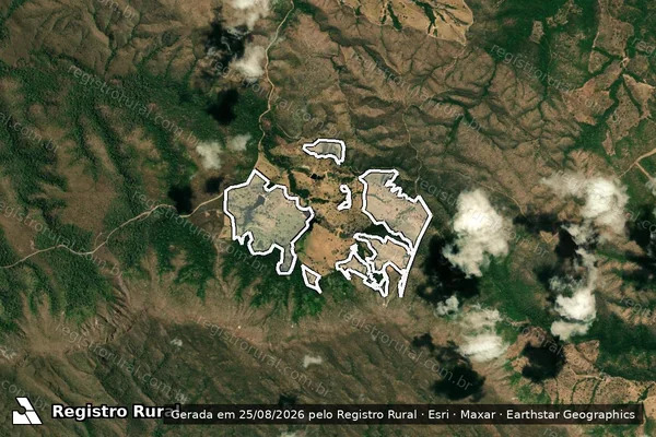 Imagem de satélite de Infração da Flora em Niquelândia - GO