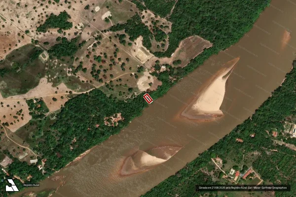 Imagem de satélite de Infração da Flora em Araguaiana - MT