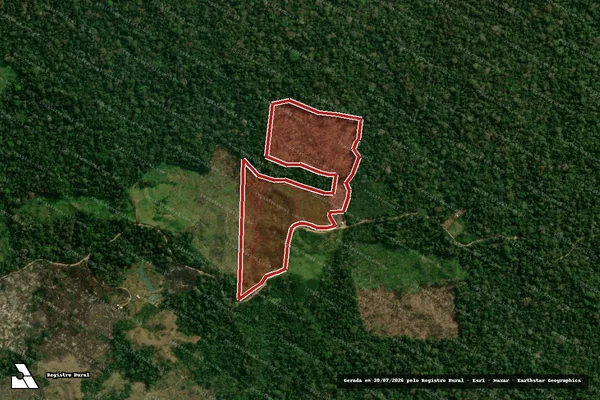 Imagem de satélite de Infração Ambiental em Jordão - AC