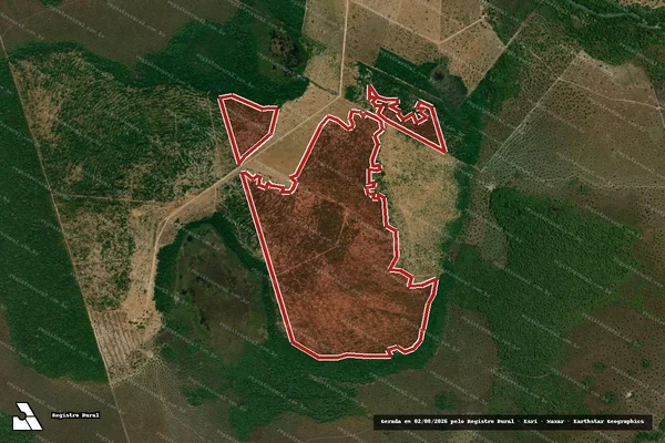 Imagem de satélite — Embargo Ambiental — Santa Terezinha/MT