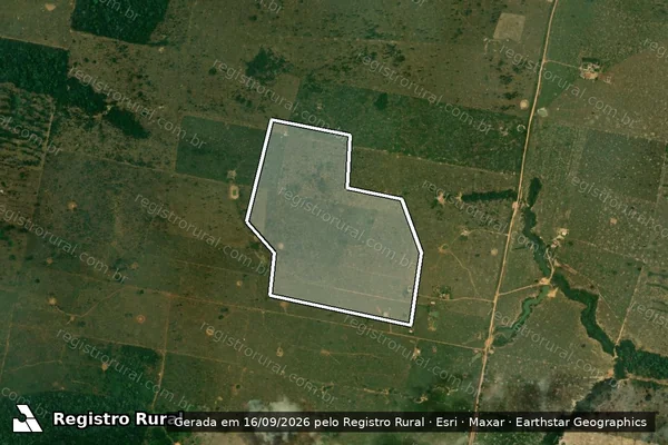 Imagem de satélite — Embargo IBAMA — Infração Ambiental - Porto Velho/RO