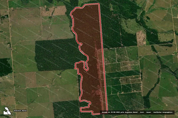 Imagem de satélite de Infração da Flora em Nova Mamoré - RO