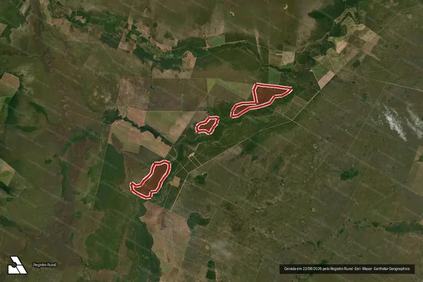 Imagem de satélite de Infração da Flora em Ribeirão Cascalheira - MT