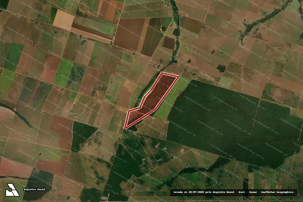 Imagem de satélite — Embargo IBAMA — Infração da Flora - Paranatinga/MT