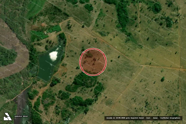 Imagem de satélite — Embargo IBAMA — Infração Ambiental - Guajará-Mirim/RO