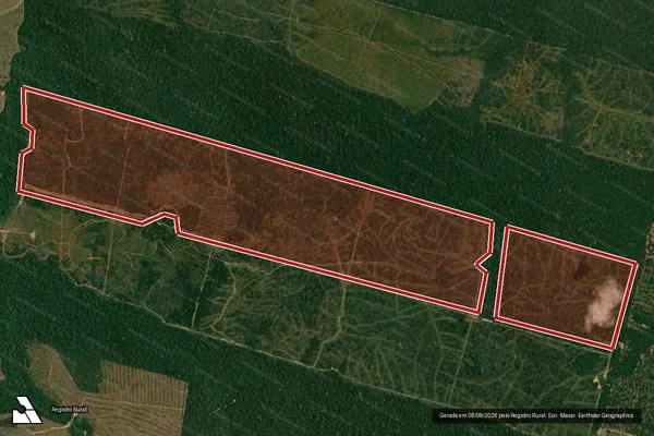 Imagem de satélite de Infração da Flora em Machadinho D'Oeste - RO