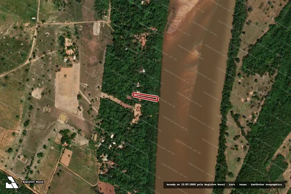Imagem de satélite de Infração da Flora em Araguaiana - MT