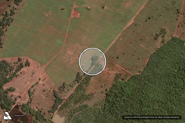Imagem de satélite de Desmatamento em Araguaçu - TO