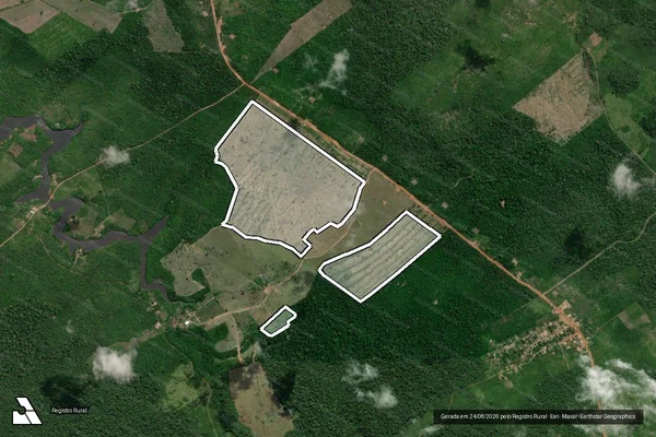Imagem de satélite — Embargo IBAMA — Infração da Flora - Santarém/PA
