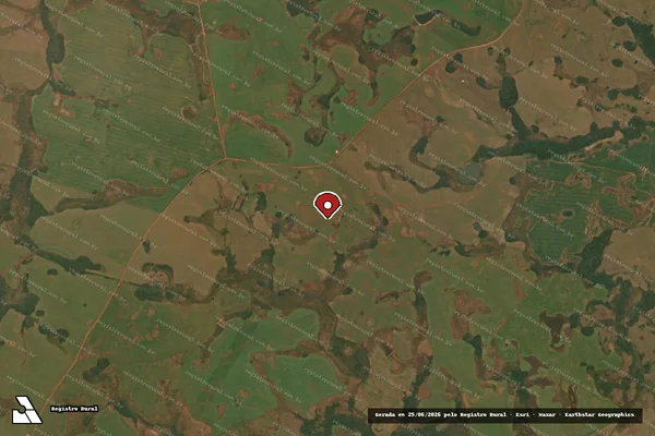 Imagem de satélite de Infração da Flora em Vacaria - RS (marcador da localização)