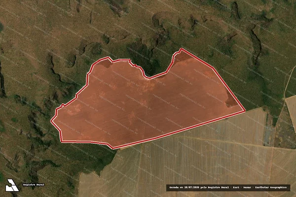 Imagem de satélite de Infração da Flora em Baixa Grande do Ribeiro - PI