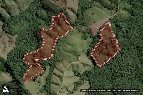 Imagem de satélite de Infração Ambiental em Cerro Azul - PR