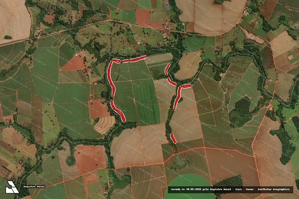 Imagem de satélite de Infração Ambiental em Carmo do Rio Verde - GO