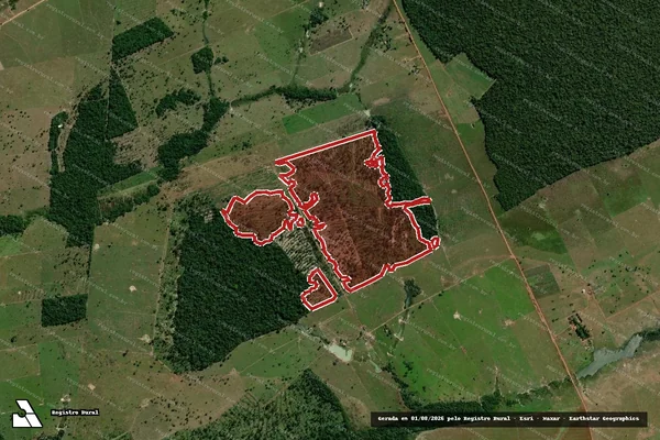 Imagem de satélite de Infração da Flora em São Francisco do Guaporé - RO
