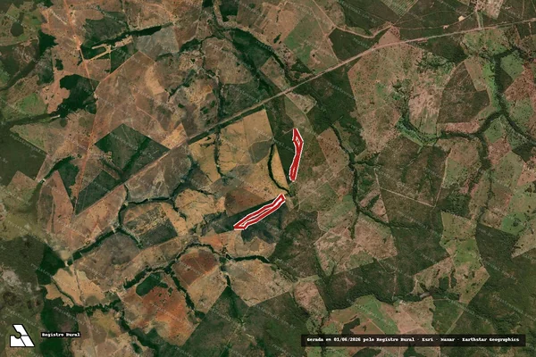Imagem de satélite de Infração da Flora em Sandolândia - TO
