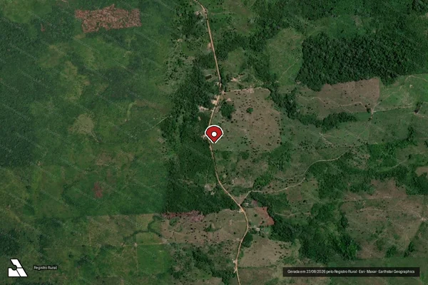 Imagem de satélite — Embargo IBAMA — Infração da Flora - Rurópolis/PA