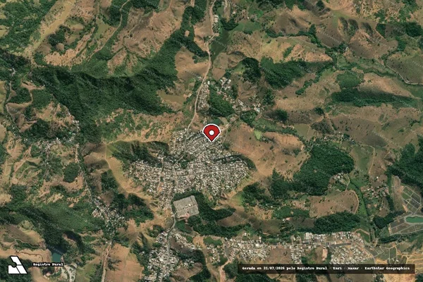 Imagem de satélite de Infração da Fauna em Santana do Paraíso - MG (marcador da localização)