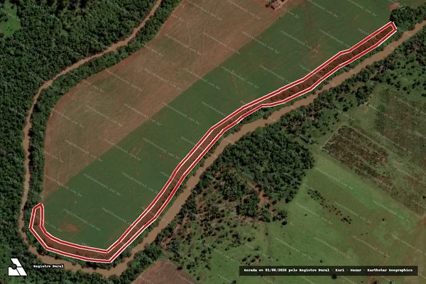 Imagem de satélite — Embargo IBAMA — Infração Ambiental - Capanema/PR