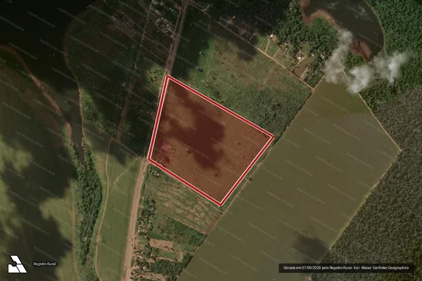 Imagem de satélite — Embargo IBAMA — Infração da Flora - Cláudia/MT