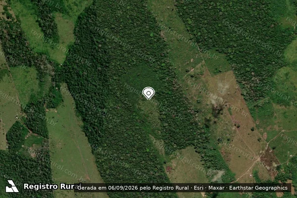 Imagem de satélite — Embargo IBAMA — Infração Ambiental - Boca do Acre/AM