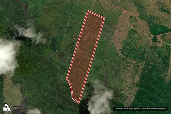 Imagem de satélite de Infração Ambiental em Cotriguaçu - MT