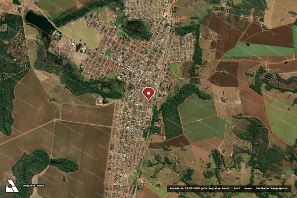 Imagem de satélite de Infração da Fauna em Campinorte - GO (marcador da localização)
