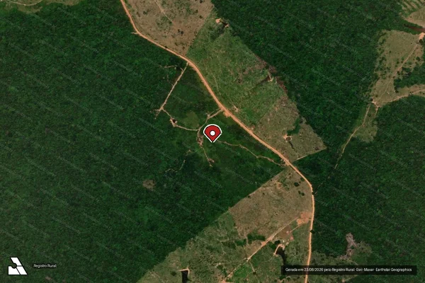 Imagem de satélite — Embargo IBAMA — Infração da Flora - Xapuri/AC