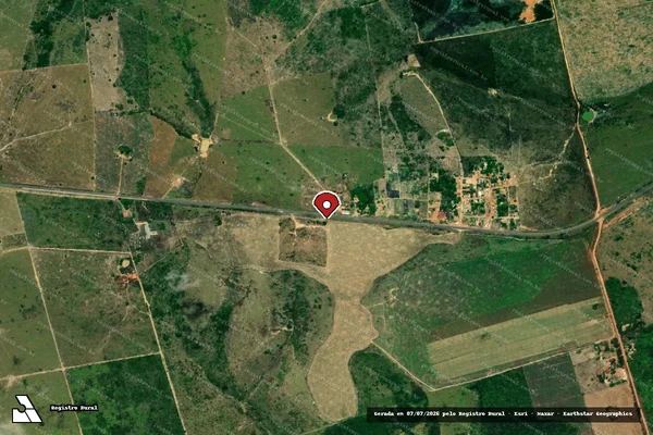 Imagem de satélite — Embargo IBAMA — Infração Ambiental - Buriticupu/MA