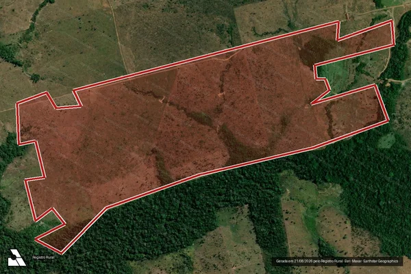 Imagem de satélite de Infração da Flora em Colniza - MT
