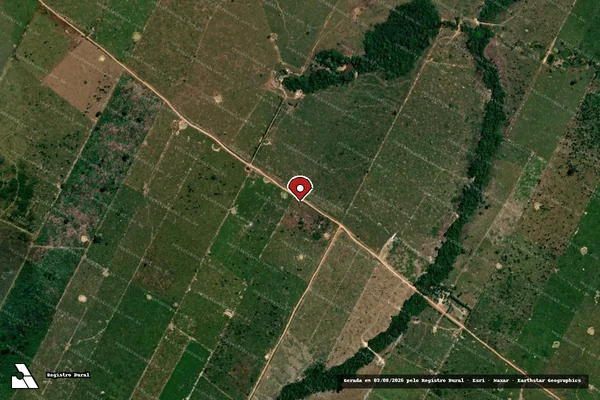 Imagem de satélite de Infração Ambiental em Porto Velho - RO (marcador da localização)
