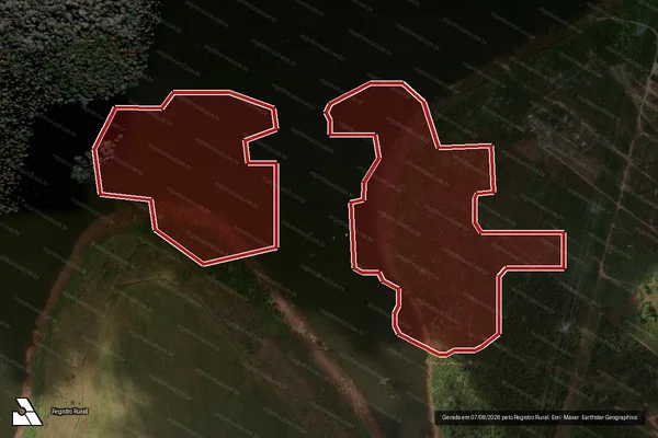 Imagem de satélite — Embargo IBAMA — Infração da Flora - Cláudia/MT