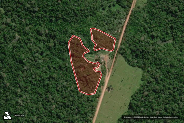 Imagem de satélite de Infração da Flora em Itaituba - PA