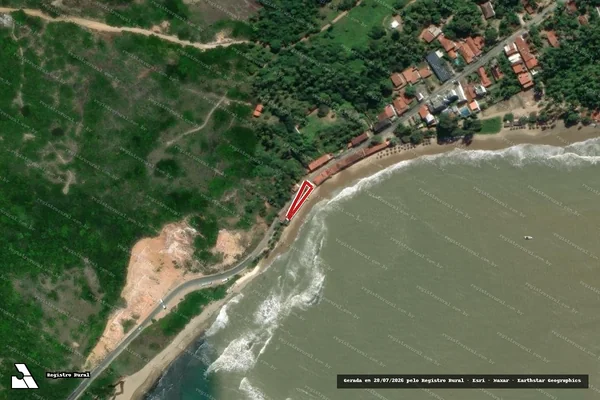 Imagem de satélite — Embargo IBAMA — Infração da Flora — Japaratinga/AL