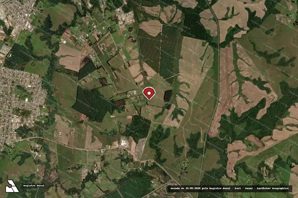 Imagem de satélite — Embargo IBAMA — Infração Ambiental - Lages/SC