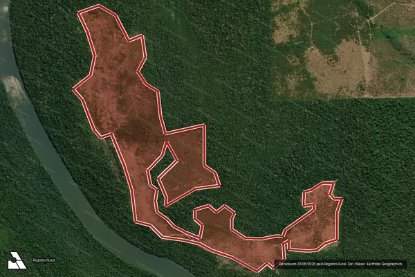 Imagem de satélite de Infração Ambiental em Colniza - MT