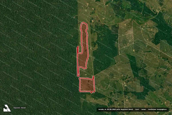 Imagem de satélite de Infração da Flora em Rio Branco - AC