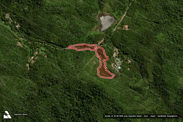 Imagem de satélite de Infração Ambiental em Guaramiranga - CE