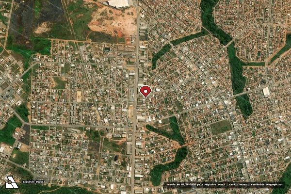 Imagem de satélite — Embargo IBAMA — Infração referente a Qualidade Ambiental — Parauapebas/PA