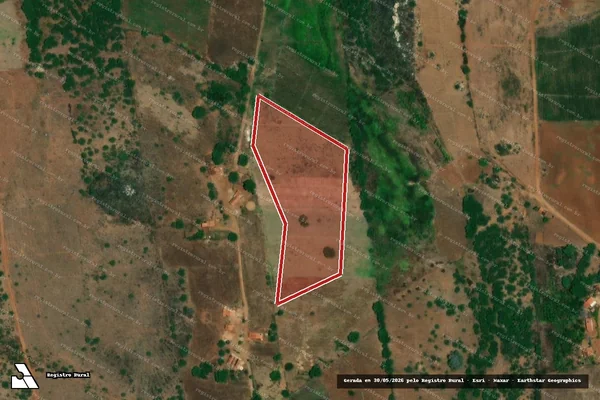 Imagem de satélite — Embargo IBAMA — Infração Ambiental - Barra de São Miguel/PB