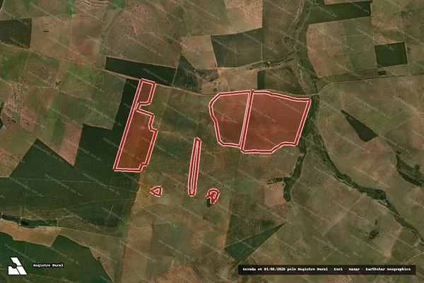 Imagem de satélite de Infração da Flora em Figueirão - MS