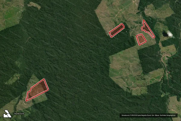 Imagem de satélite de Infração Ambiental em Uruará - PA
