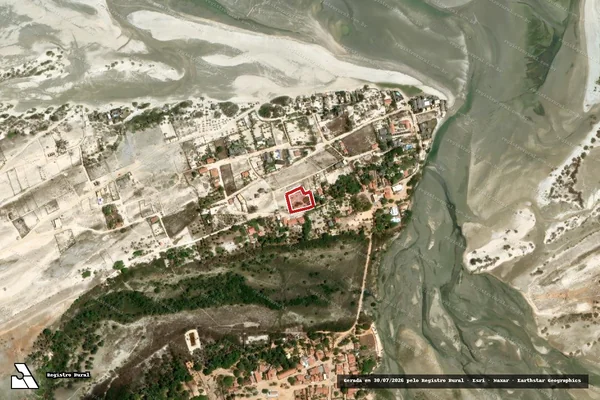 Imagem de satélite — Embargo IBAMA — Infração Ambiental — Camocim/CE